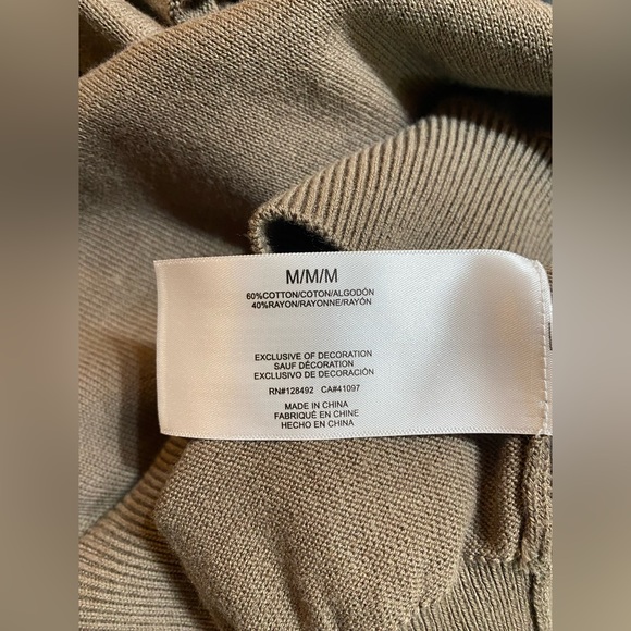 NWT GREG NORMAN MENS SWEATER HOODIE SIZE MEDIUM IN ALMOND - Picture 4 of 4